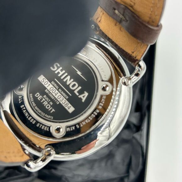 Men's Shinola runwell 47 mm slate blue dial watch NWT - Picture 7 of 8